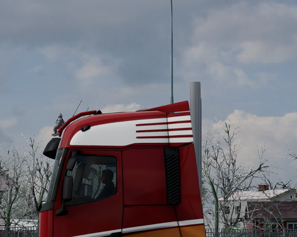 Renault T- short r_deflector for sleeper cab