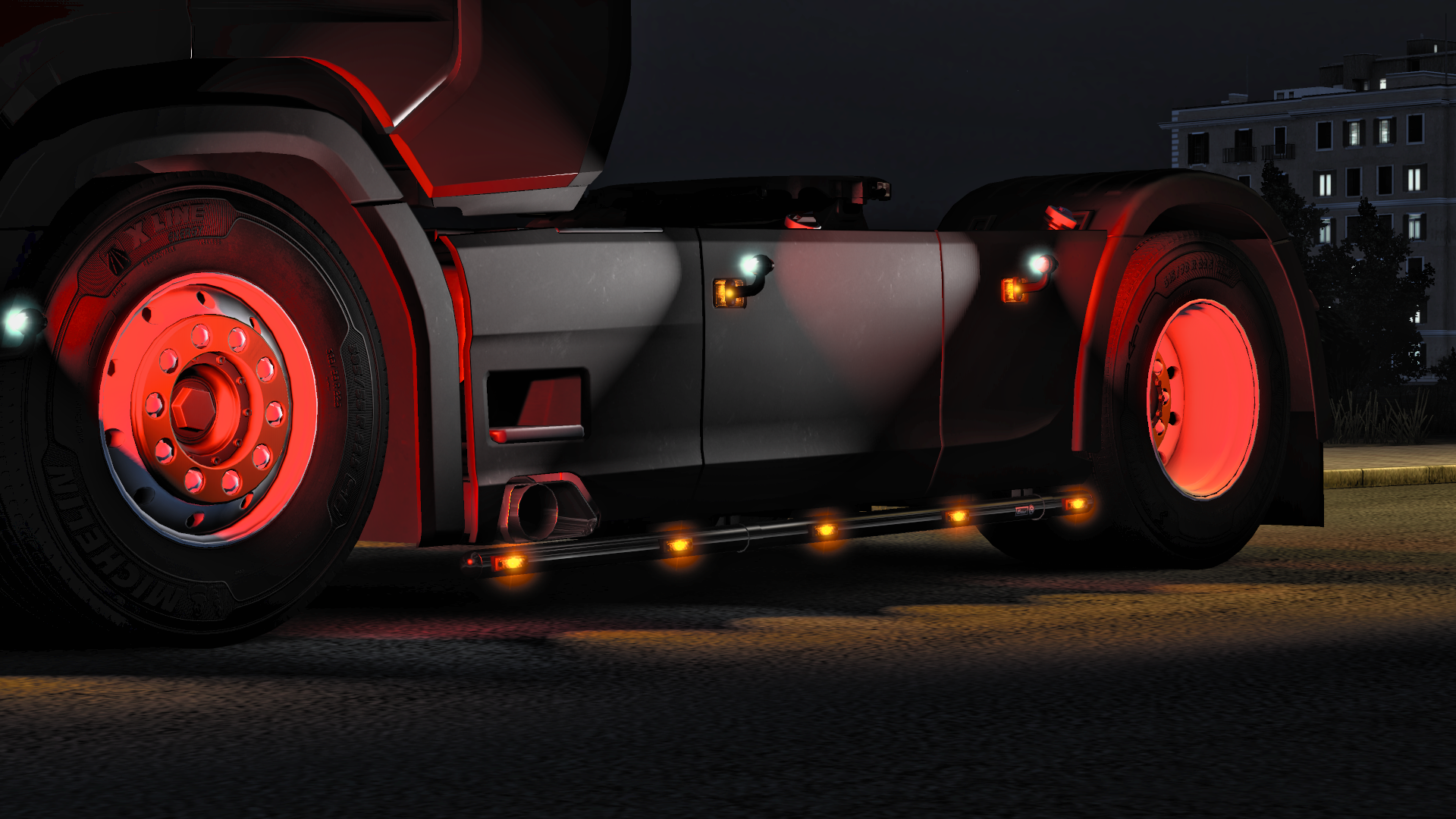 NG stock Sideskirt 4x2 with smalllights for exhaust 1&2