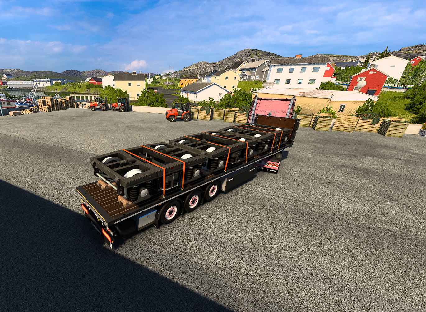 Cargo Bogies on Krone Trailer