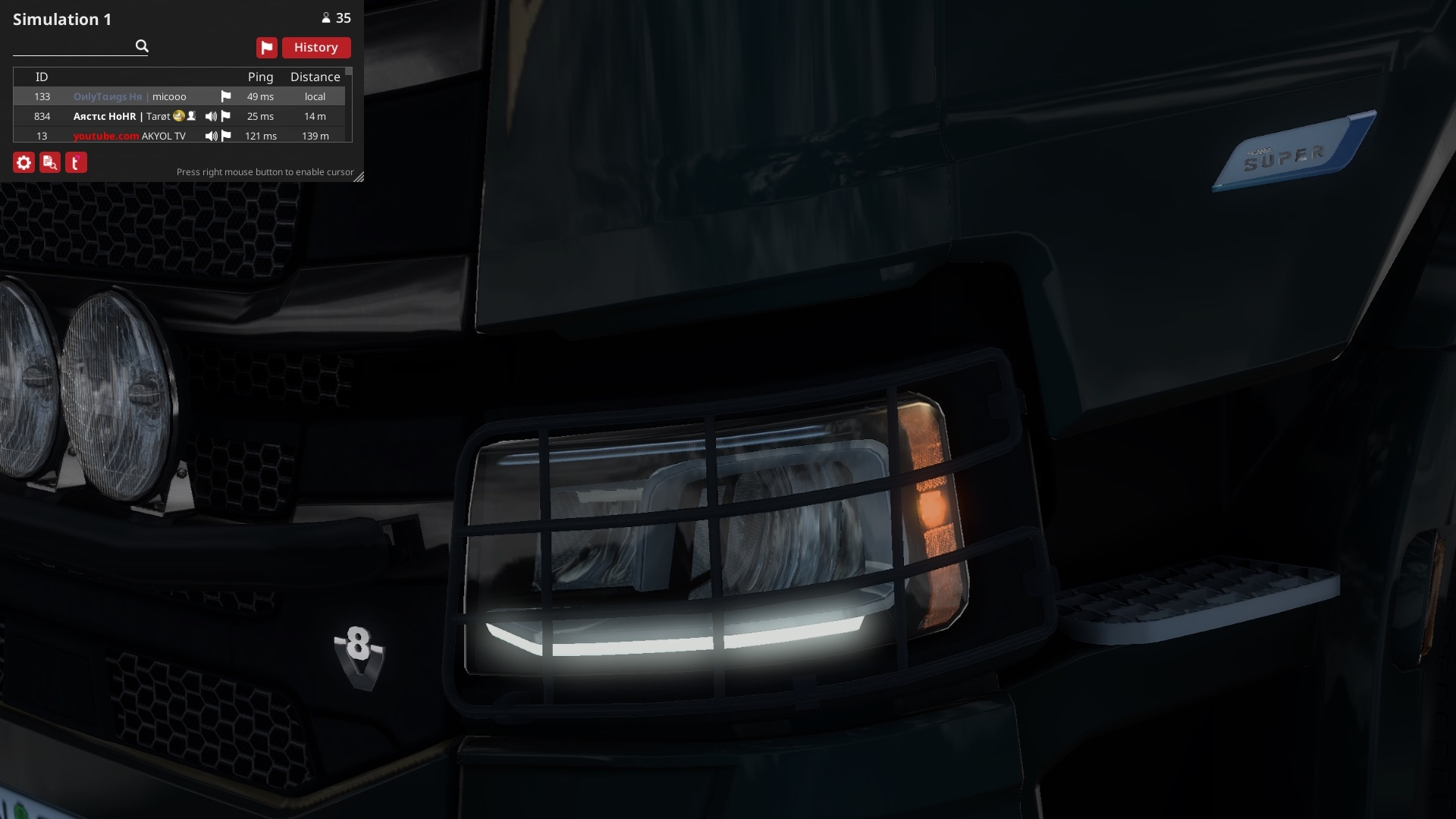 Guard for scania