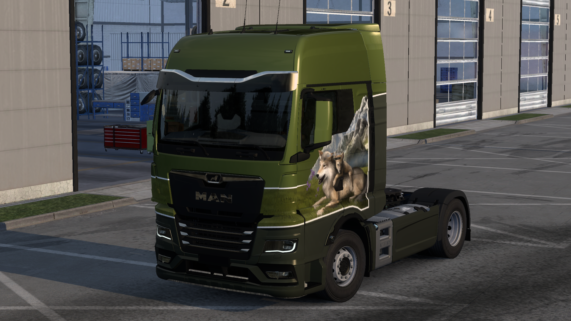 MAN TGX 2020 wolf paintjob