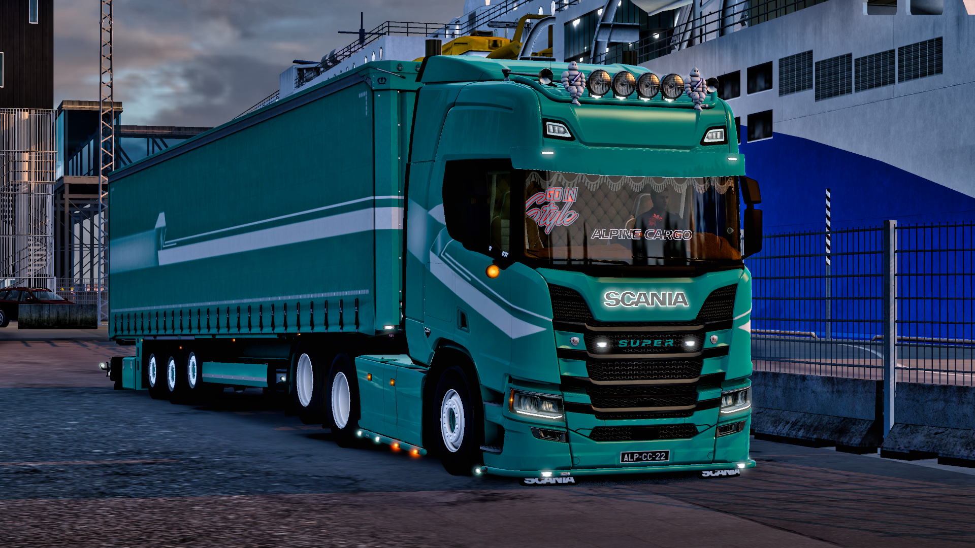 Scania R770 6x2 Taglift + Krone Profiliner